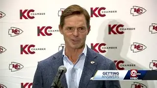 Team president Mark Donovan speaks at 2024 Chiefs Kickoff Luncheon