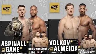 Full Card UFC 321! Aspinall, Gane, Volkov, Nurmagomedov, Murzakanov, Aliskerov!