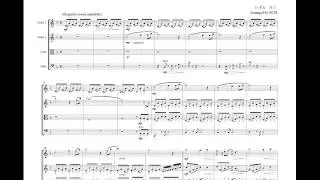 [Image only] Japanese popular song Yoake no scat, for string quartet, JK025