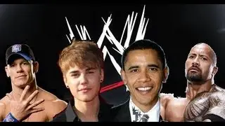 Justin Bieber & John Cena V Barack Obama & The Rock l WWE12 [HQ]