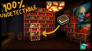 The SECRET 100% UNDETECTABLE Minecraft Library Entrance! (redstone tutorial)