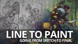 Digital Painting from Line to Final - Timelapse