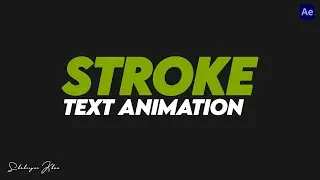 Stroke Text Animation  After Effects Tutorial 2022 