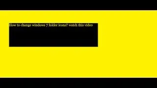 How to change windows 7 folder icons