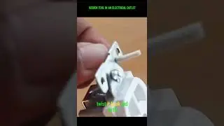 Hidden tool in an electrical outlet 