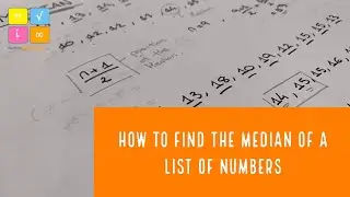 How to find the Median Value of a List of Numbers - Formula for Median of Discrete List of Data