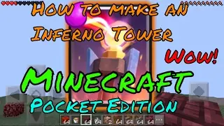 HOW TO MAKE AN INFERNO TOWER IN MCPE | MINECRAFT PE(command blocks) Turtorial