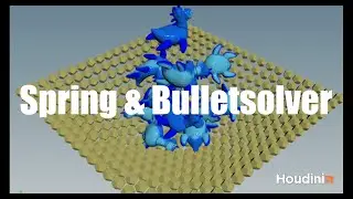 Houdini SpringConstraint &  BulletSolverSOP