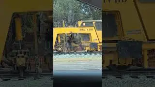 Short: Track Tamping Machine Working On SacRT Gold Line Light Rail Tracks In Folsom, CA 8-23-2024