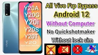 Vivo y20 frp bypass Android 12 without computer 100% working