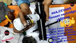 How to Refill 88A cartridge in hindi || HOW TO REFILL HP CC388A 88A Toner Cartridge || P1108 || 1107