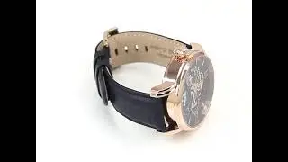 Objet D Art Homens Modelo 22653 - Relógio Masculino Automático pulseira de couro marrom