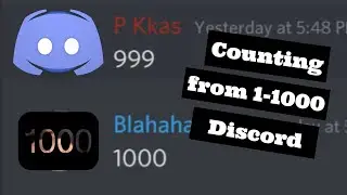 Counting from 1 to 1000 on my Discord Server