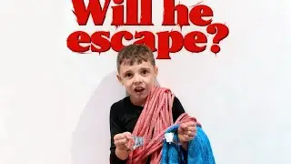 I tied up my 8 year old cousin! Will he escape..? 😮