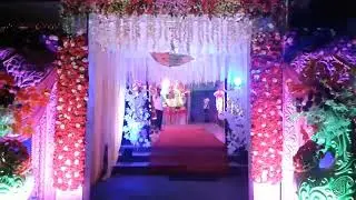 New trending wedding decoration video.….!!! #wedding #lightdecoration #flowersdecoration