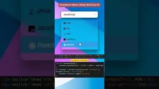 Dropdown menu Using Html CSS and JavaScript | 