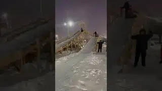 Астана. Катание на горке
