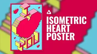 Creating A Retro Isometric Heart Poster for Valentine's Day in Affinity Designer 2 | Speed Design