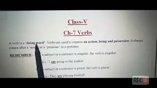 Grade - 5 Verbs