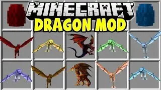 Minecraft DRAGON MOD | FIRE DRAGONS, ICE DRAGONS, MOUNTS, & MORE!!