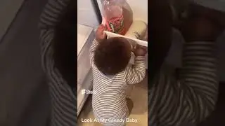 This cute baby find unique way to drink milk,😂 so 