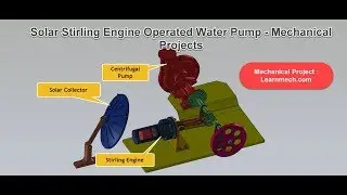 Solar Stirling Engine Operated Water Pump - Mechanical Project