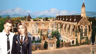 PRIVATE BOARDING SCHOOL (Functional!!) 🎓📓✏️ | Dark Academia | Sims 4 Speed Build (Stop Motion Style)