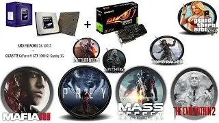 AMD PHENOM II X6 1075T + GIGABYTE GeForce® GTX 1060 G1 Gaming 3G В ИГРАХ 2018 году