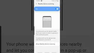 Turn On Nearby Device Scanning