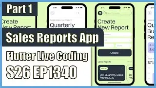 [Flutter] Flutter Live Coding EP1340 (Sales Reports App Part 1)