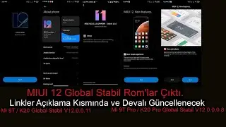 MIUI 12 Global Stabil Rom Çıktı. Mi 9T (Redmi K20) , Mi 9T Pro (Redmi K20 Pro) V12.0.0.11