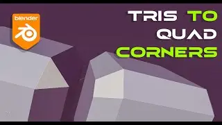 TRIS to QUAD corners in Blender.
