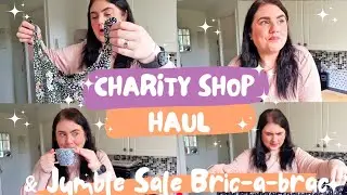 CHARITY SHOP HAUL + Jumble Sale Bric-a-brac! 🌸 Where I've been? | Bargains + Spring Outfit Ideas 🌼
