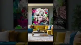 VIBRANT GRAFFITI ART - MERILYN & AUDREY PORTRAIT - CANVAS PRINT for Sale - MODERN ART #shorts #art