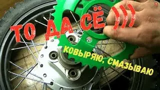 Inspecting the Rear Wheel Bearings and Swingarm of the Motoland XR 250 Enduro