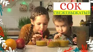 ▶ СВЕЖЕВЫЖАТЫЙ СОК готовят дети. Простые и Полезные Рецепты + Ростки Пшеницы!