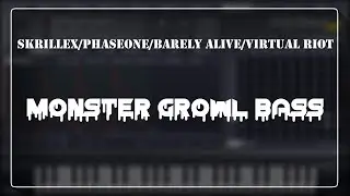 Skrillex/PhaseOne/Barely Alive/Virtual Riot Monster Growl Bass Tutorial in FL Studio using Sytrus