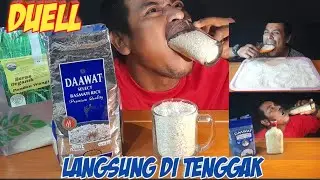LANGSUNG DI TENGGAK || ASMR RAW RICE EATING || COMPILATION VIDIO ASMR MAKAN BERAS MENTAH