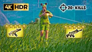 🔥4K Ultra HD Fortnite Gameplay with Billie Ellish - High Elimination