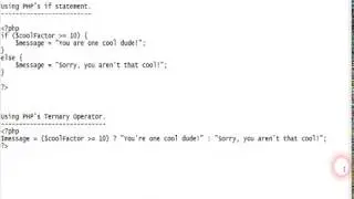 Php Tutorials - Ternary Operator in PHP