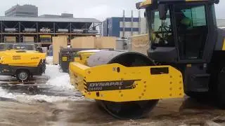 Работа системы Anti Spin на грунтовых катках Dynapac