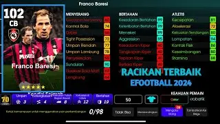 Racikan Terbaik Franco Baresi 102 Max Level Rating Efootball Mobile 2025