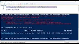 09 Managing Azure AD Groups with Powershell AZ-104 Microsoft Azure Administrator -  Full Course