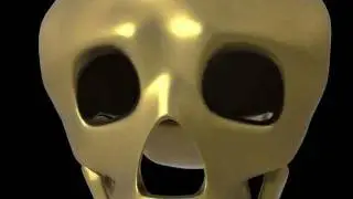 3D Golden Skull Animation