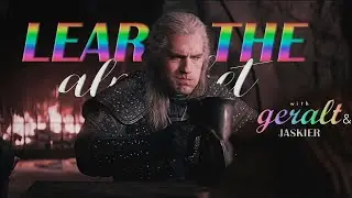 learn the alphabet with geralt and jaskier