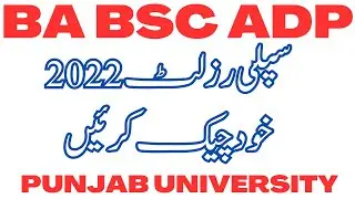 PU BA BSc ADP Supply 2022 Result