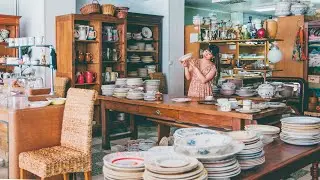 素敵なアンティークのお店でお買い物 | 優しい古物商のマダムがお出迎え | シャンパーニュ地方のブロカントのお店 | Maison de Famille Brocante