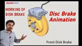 Disk Brake Working Animation | Introduction of Disk Braking System How Disk Brake Works Mech20 Tech