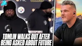 Mike Tomlin Walks Out After Reporter Asks About His Future With The Steelers... | Pat McAfee Reacts