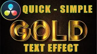 Create Stunning 3D Gold Text in DaVinci Resolve | No Plugins Needed